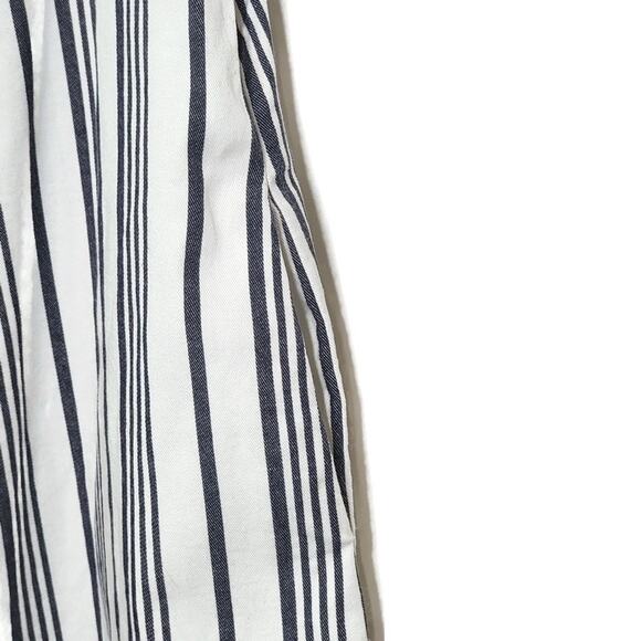Marine Layer Short Sleeve Off The Shoulder Stripe Blue White Mini Dress Size M - Picture 7 of 16